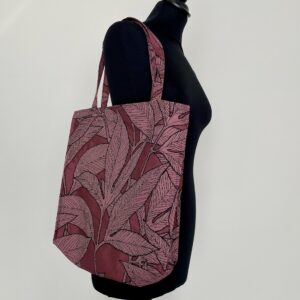 Cabas Market / Palmes feuilles, rose foncé