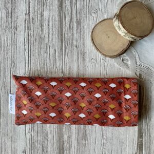 Eye pillow / eventails muji / brique moutarde