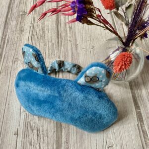 Masque de sommeil enfant / Bleu, renards à lunettes Fauzy