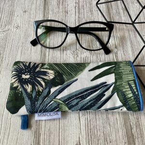 Etui à lunettes / Tropical / vert blanc